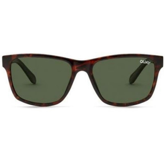 QUAY On Tour Sunglasses Polarized Tortoise Frame Green Lenses Unisex NWT - Picture 3 of 10
